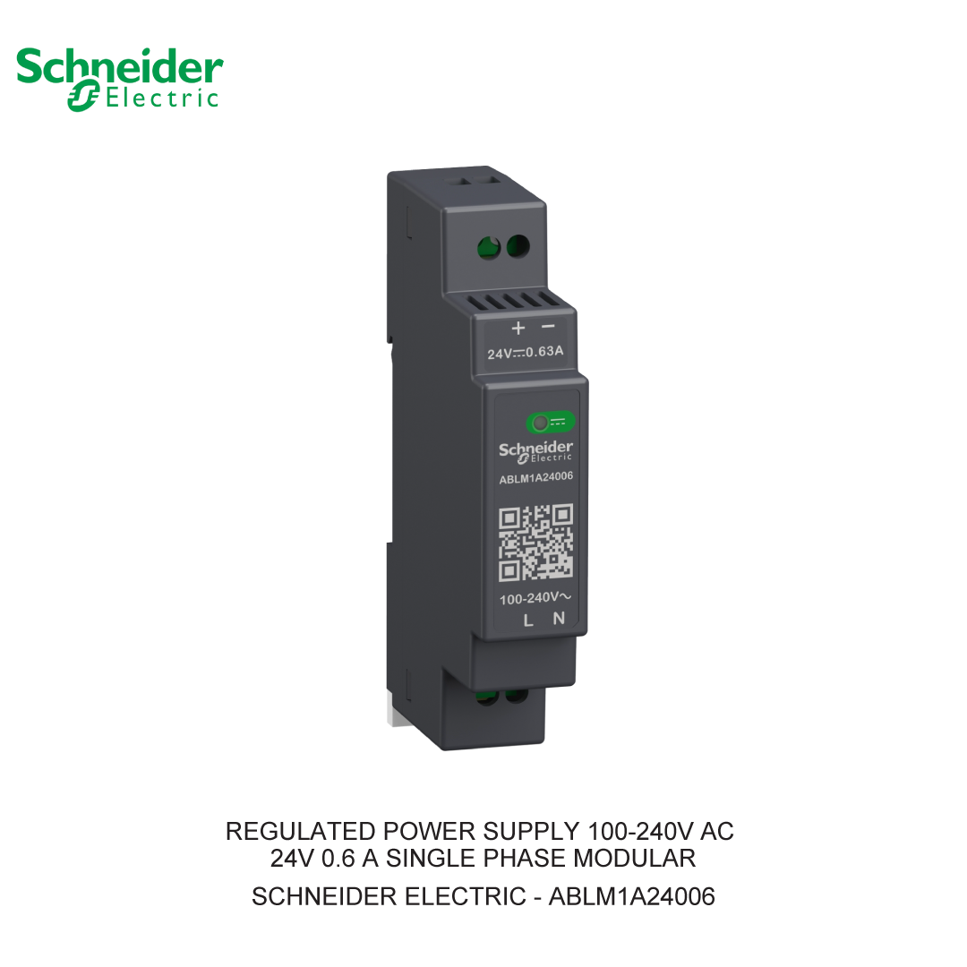 REGULATED POWER SUPPLY 100-240V AC 24V 0.6 A SINGLE PHASE MODULAR