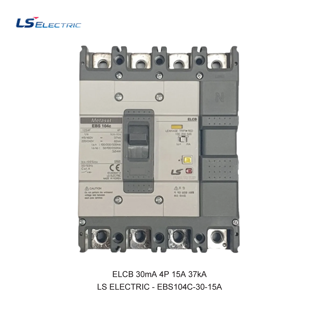 ELCB 30mA 4P 15A 37kA