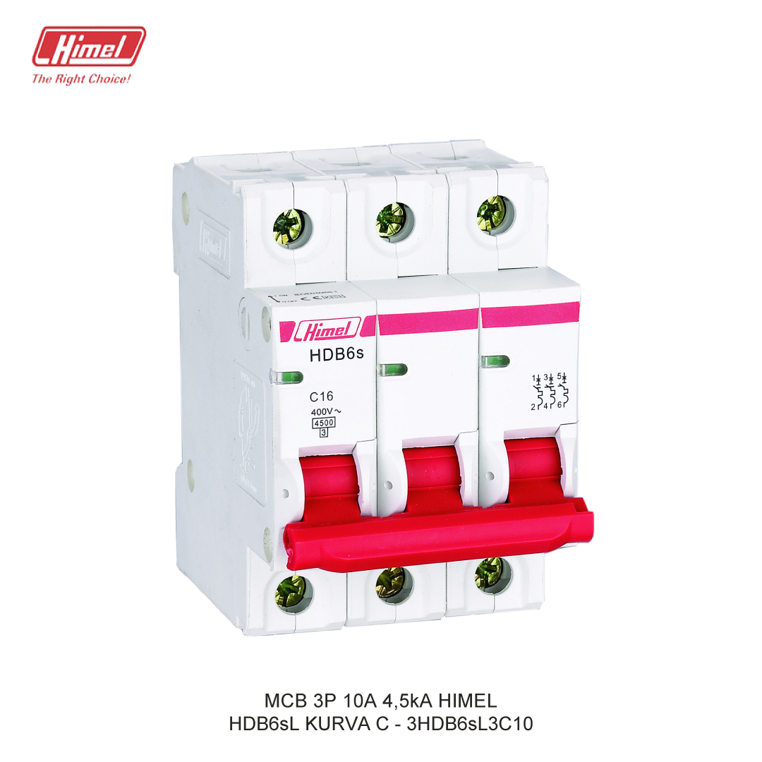 MCB HIMEL HDB6sL C 3P 10A 4,5kA