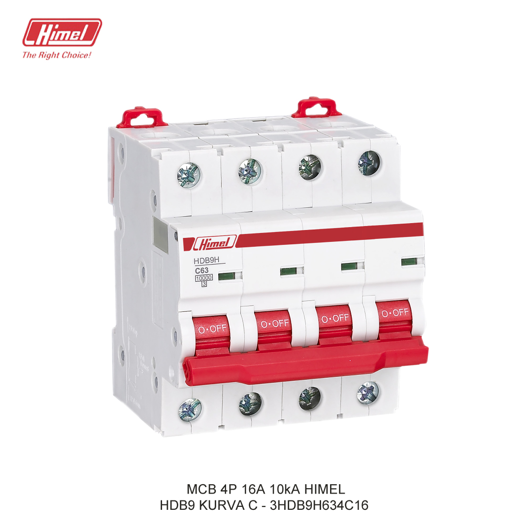 MCB HIMEL HDB9-63 C 4P 16A 10kA