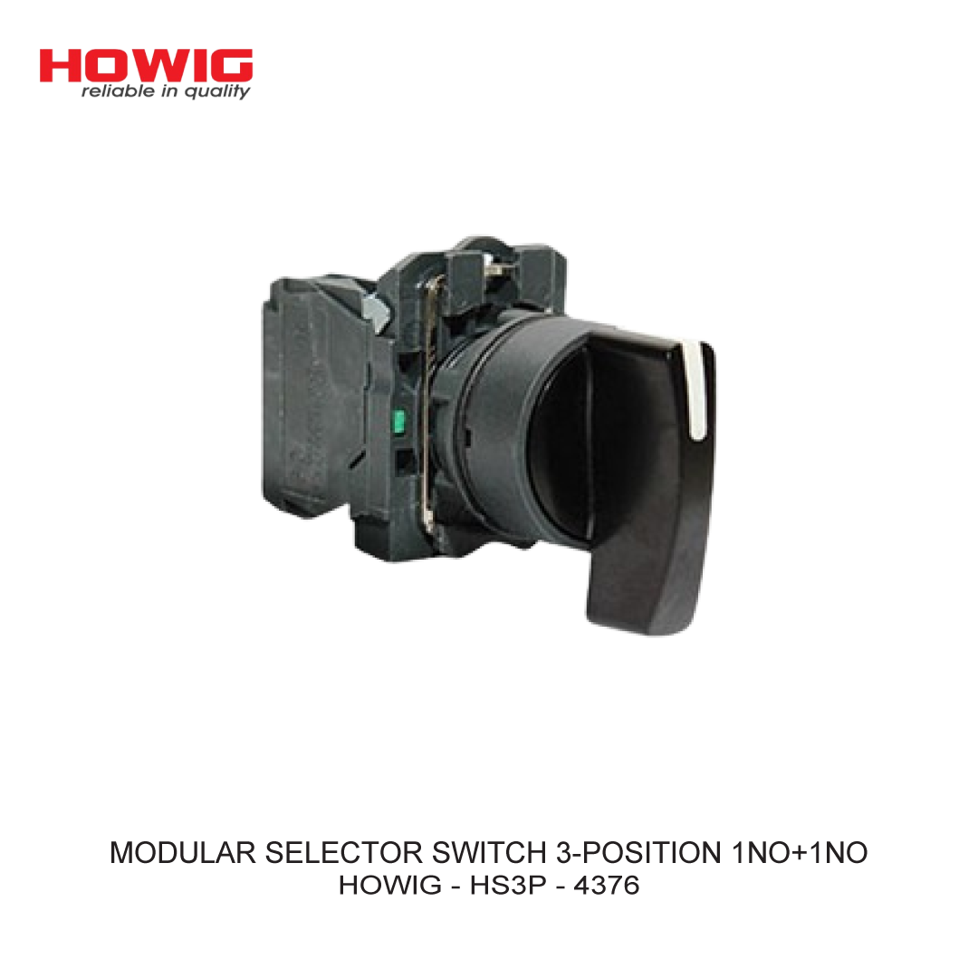 MODULAR SELECTOR SWITCH 3-POSITION 1NO+1NO
