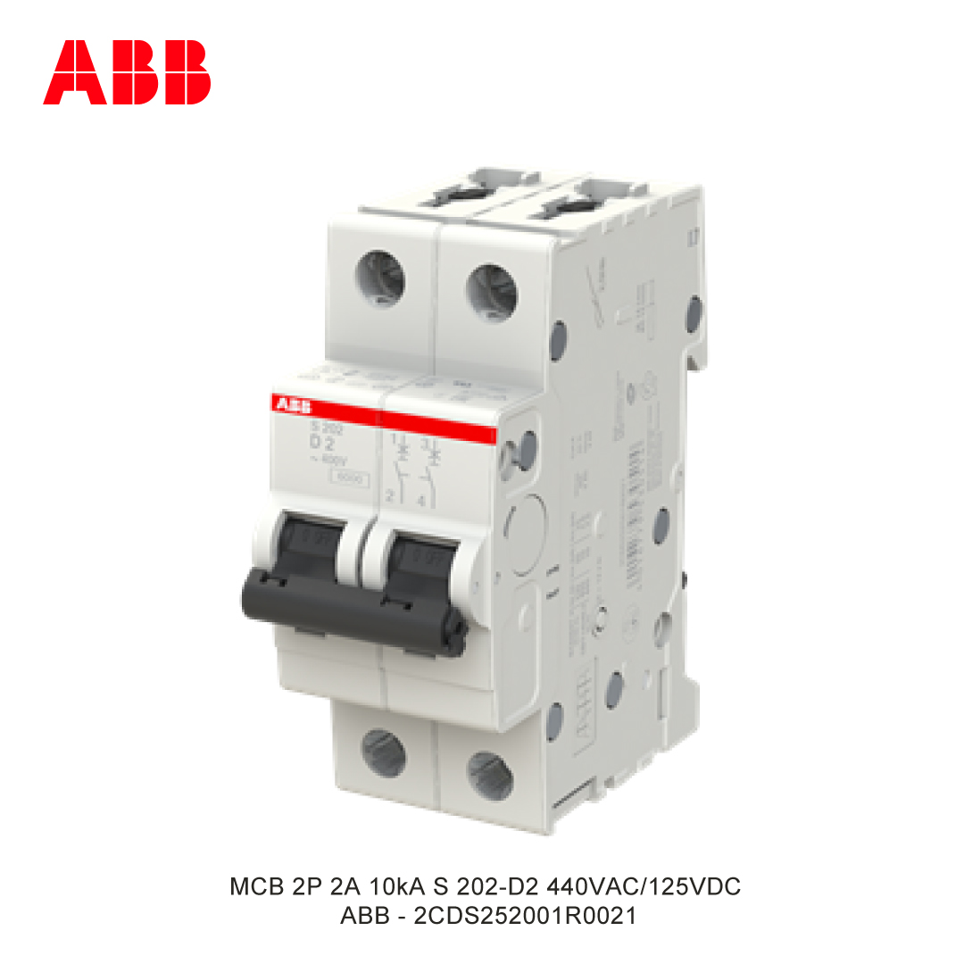 MCB 2P 2A 6kA/10kA CURVA D