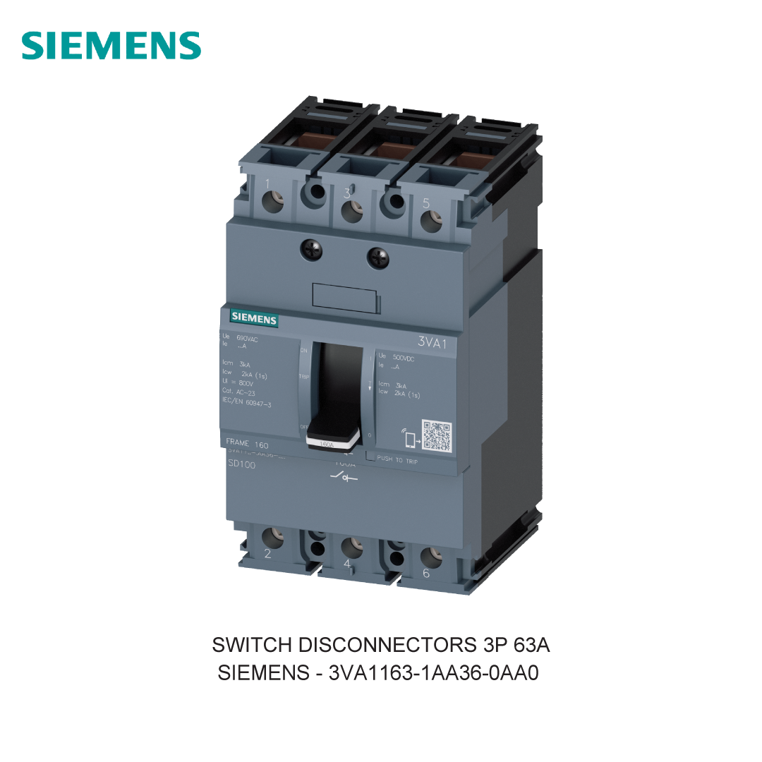 SWITCH DISCONNECTORS 3P 63A