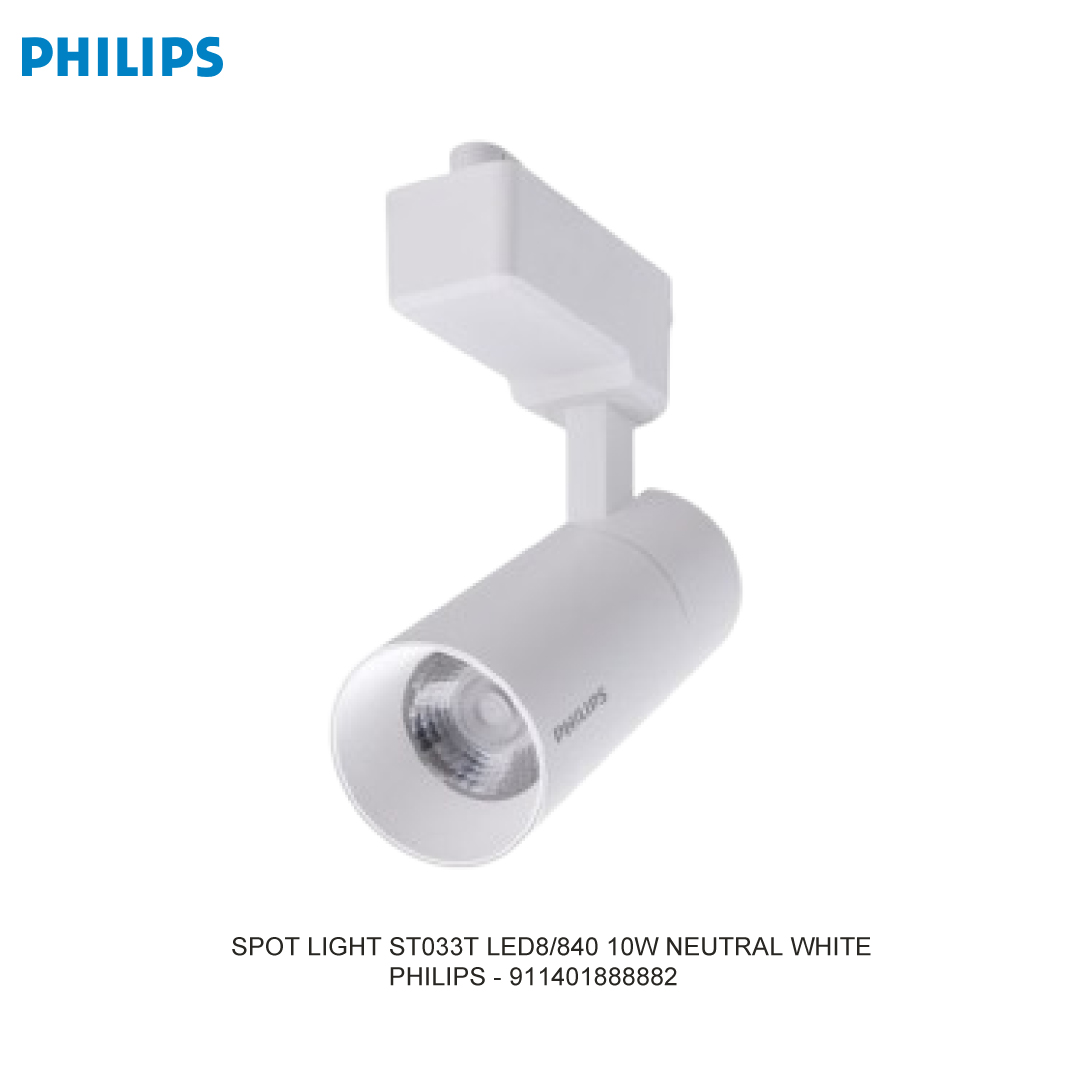 PHILIPS LAMPU SPOT ST033T LED8/840 10W NEUTRAL WHITE RUMAH LAMPU PUTIH