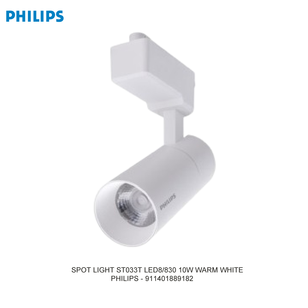PHILIPS LAMPU SPOT ST033T LED8/830 10W WARM WHITE RUMAH LAMPU PUTIH