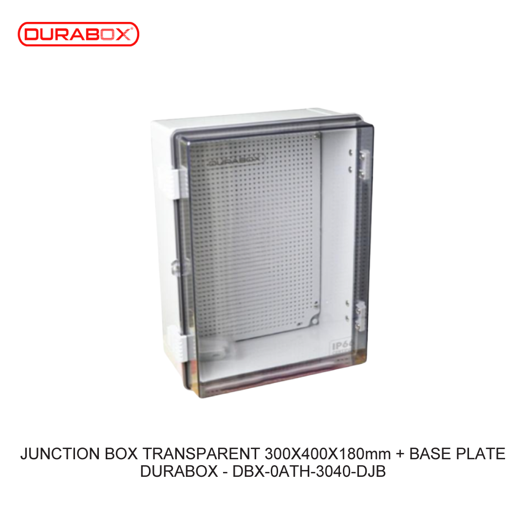 JUNCTION BOX TRANSPARAN 300X400X180mm + BASE PLATE