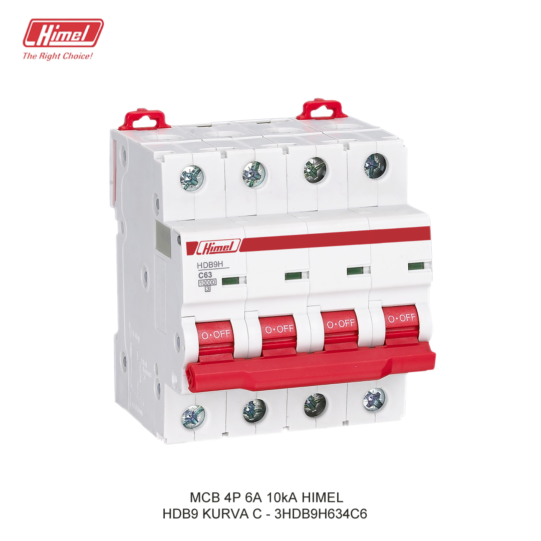 MCB HIMEL HDB9-63 C 4P 6A 10kA