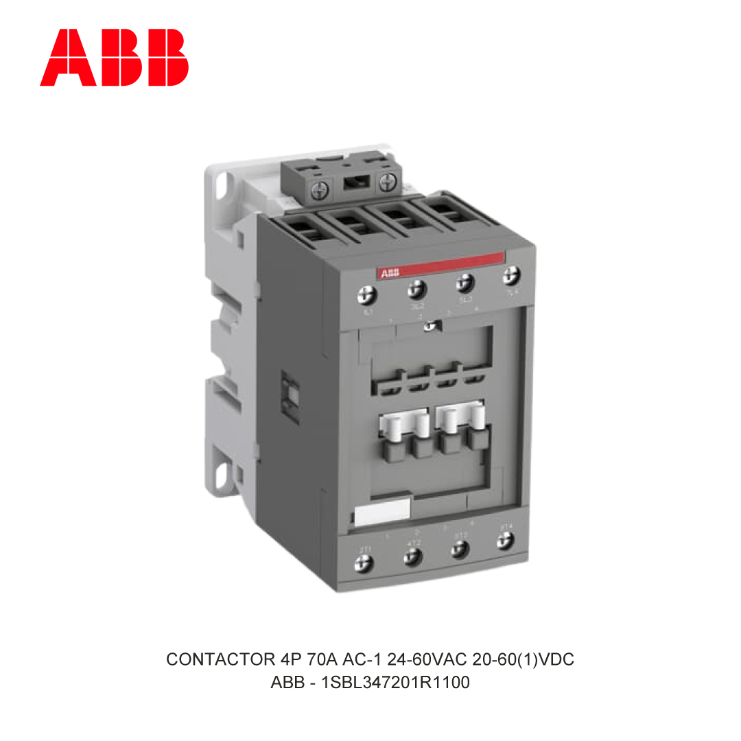 CONTACTOR 4P 70A AC-1 24-60VAC 20-60(1)VDC