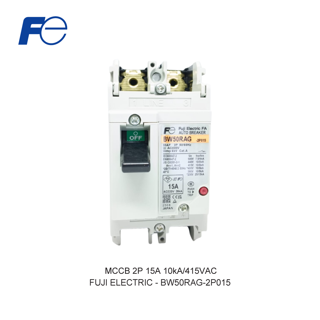 MCCB 2P 15A 10kA/415VAC