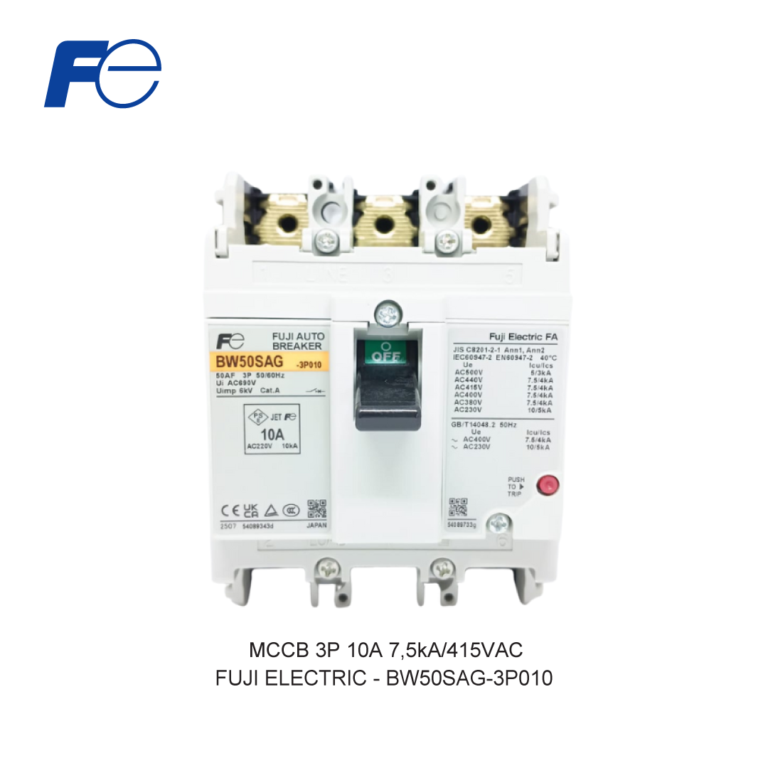 MCCB 3P 10A 7,5kA/415VAC