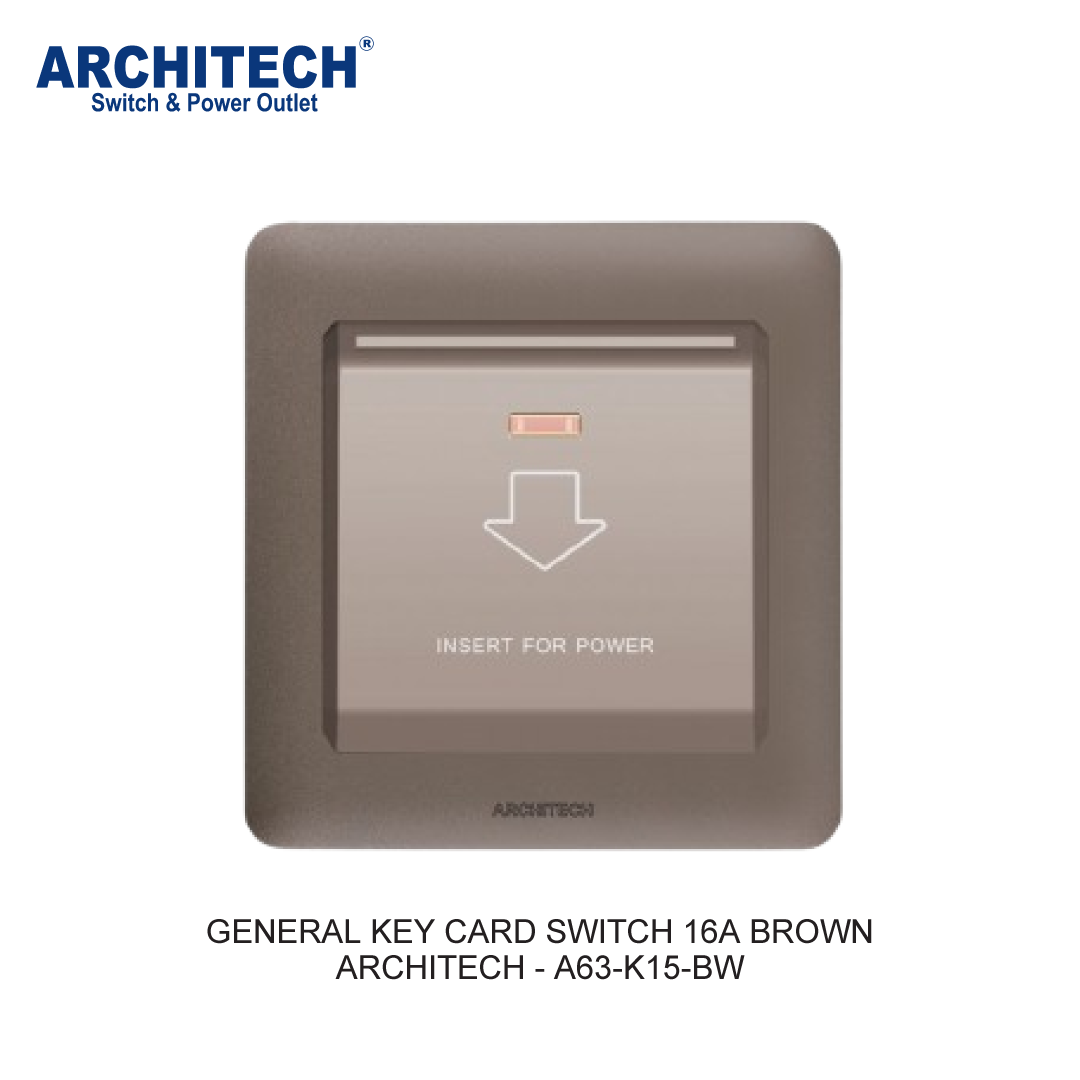 GENERAL KEY CARD SWITCH 16A BROWN