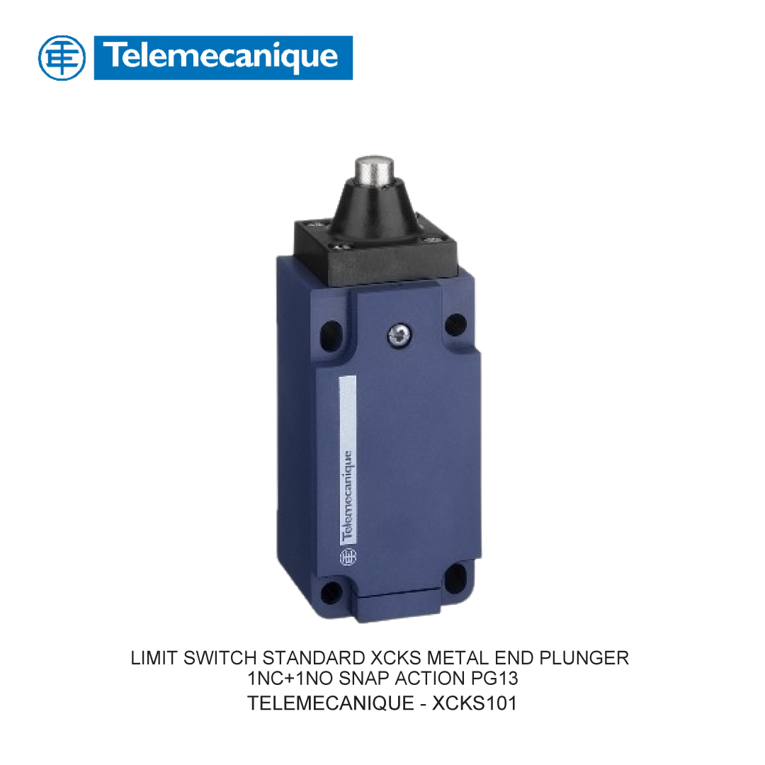LIMIT SWITCH STANDARD XCKS METAL END PLUNGER 1NC+1NO SNAP ACTION PG13