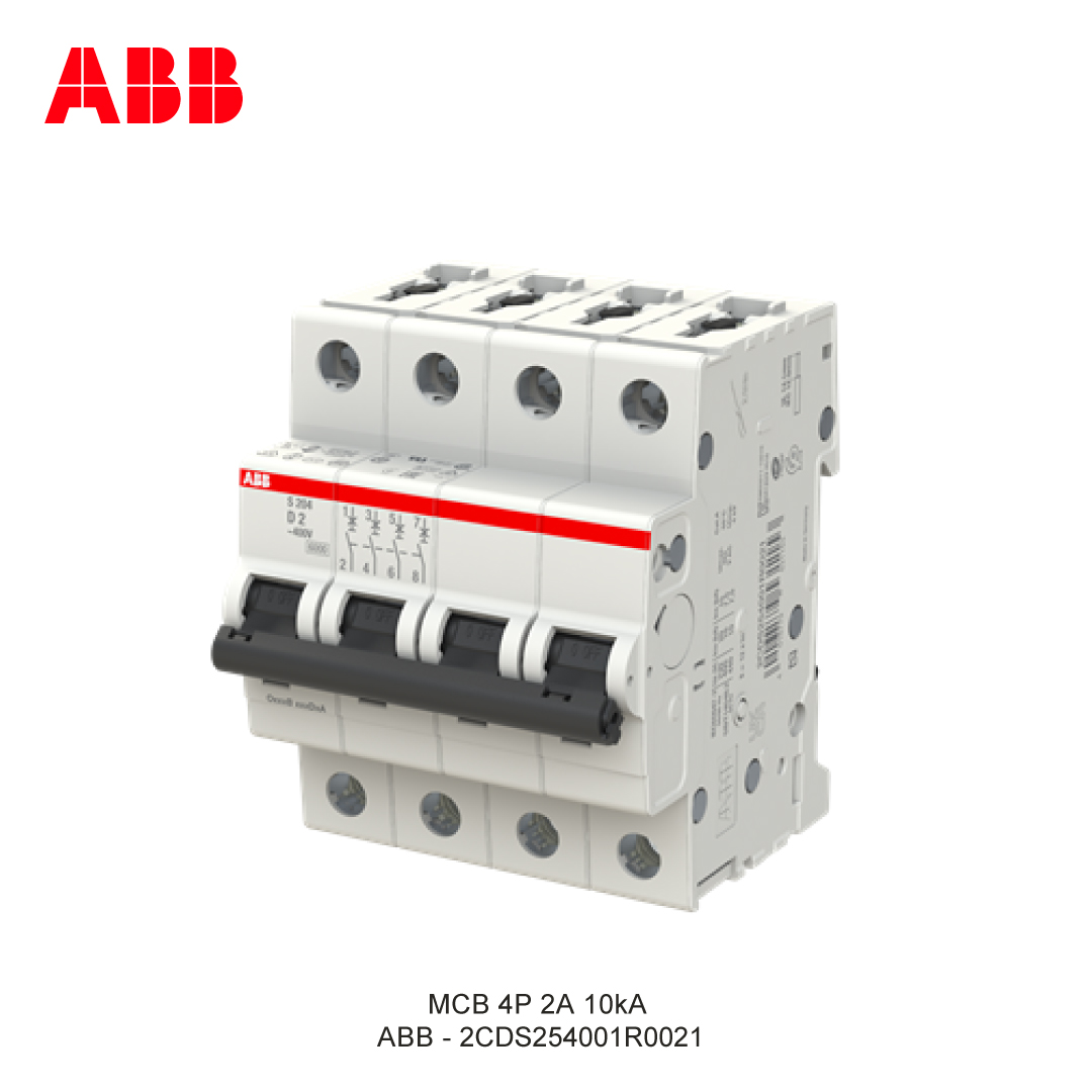 MCB 4P 2A 6kA/10kA CURVA D