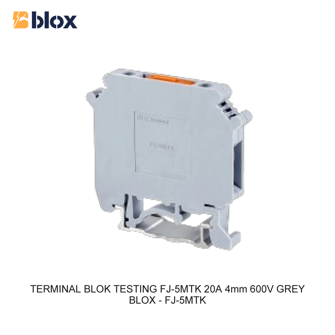 TERMINAL BLOK TESTING FJ-5MTK 20A 4mm 600V GREY