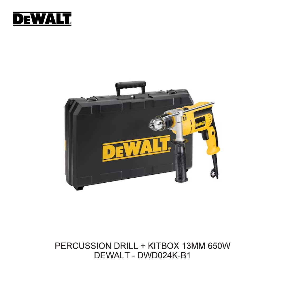 PERCUSSION DRILL + KITBOX 13MM 650W