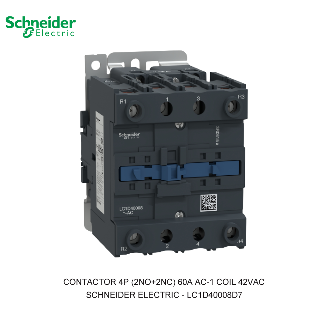 CONTACTOR 4P (2NO+2NC) 60A AC-1 COIL 42VAC