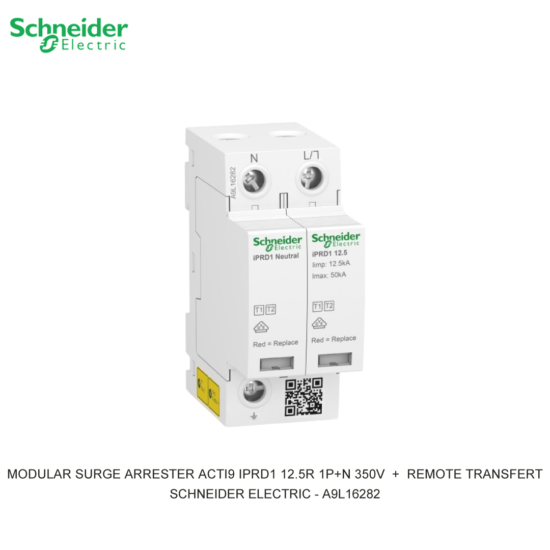 MODULAR SURGE ARRESTER ACTI9 IPRD1 12.5R 1P+N 350V WITH REMOTE TRANSFERT