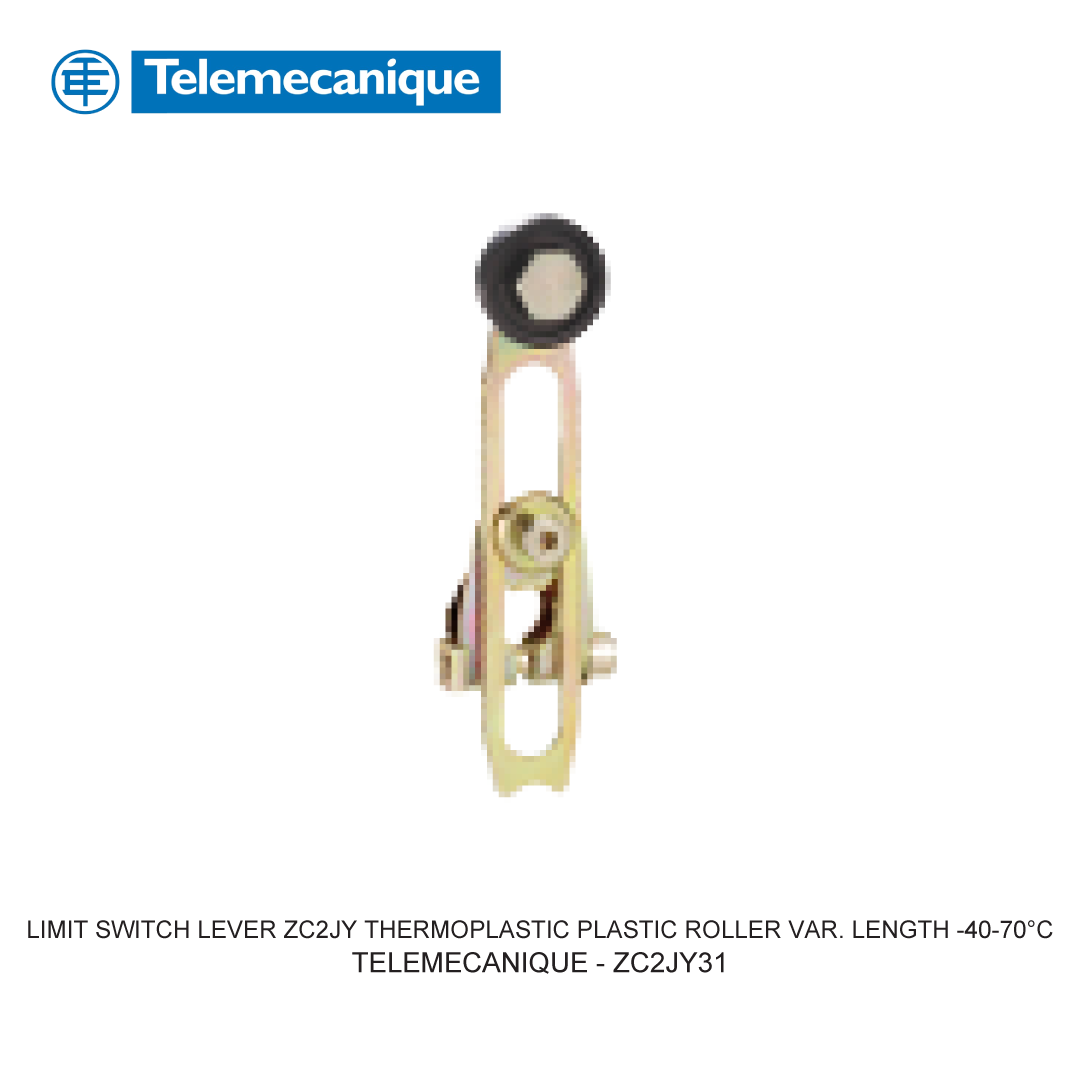 LIMIT SWITCH LEVER ZC2JY THERMOPLASTIC PLASTIC ROLLER VAR. LENGTH -40-70°C