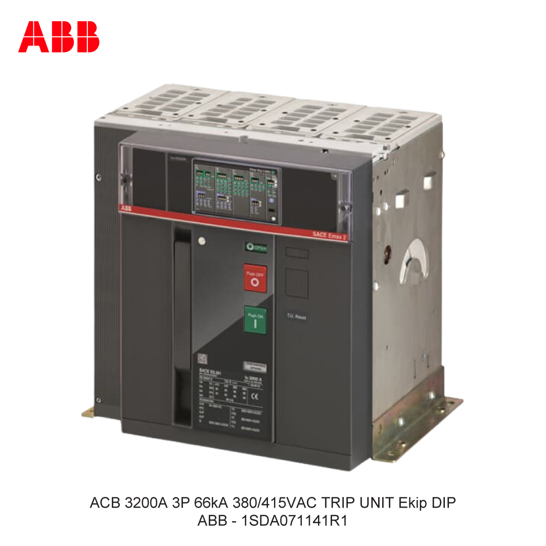 ACB 3200A 3P 66kA 380/415VAC TRIP UNIT Ekip DIP ABB