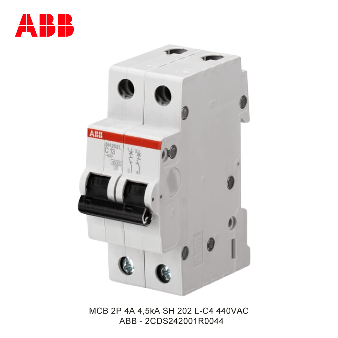 MCB 2P 4A 4,5kA KURVA C