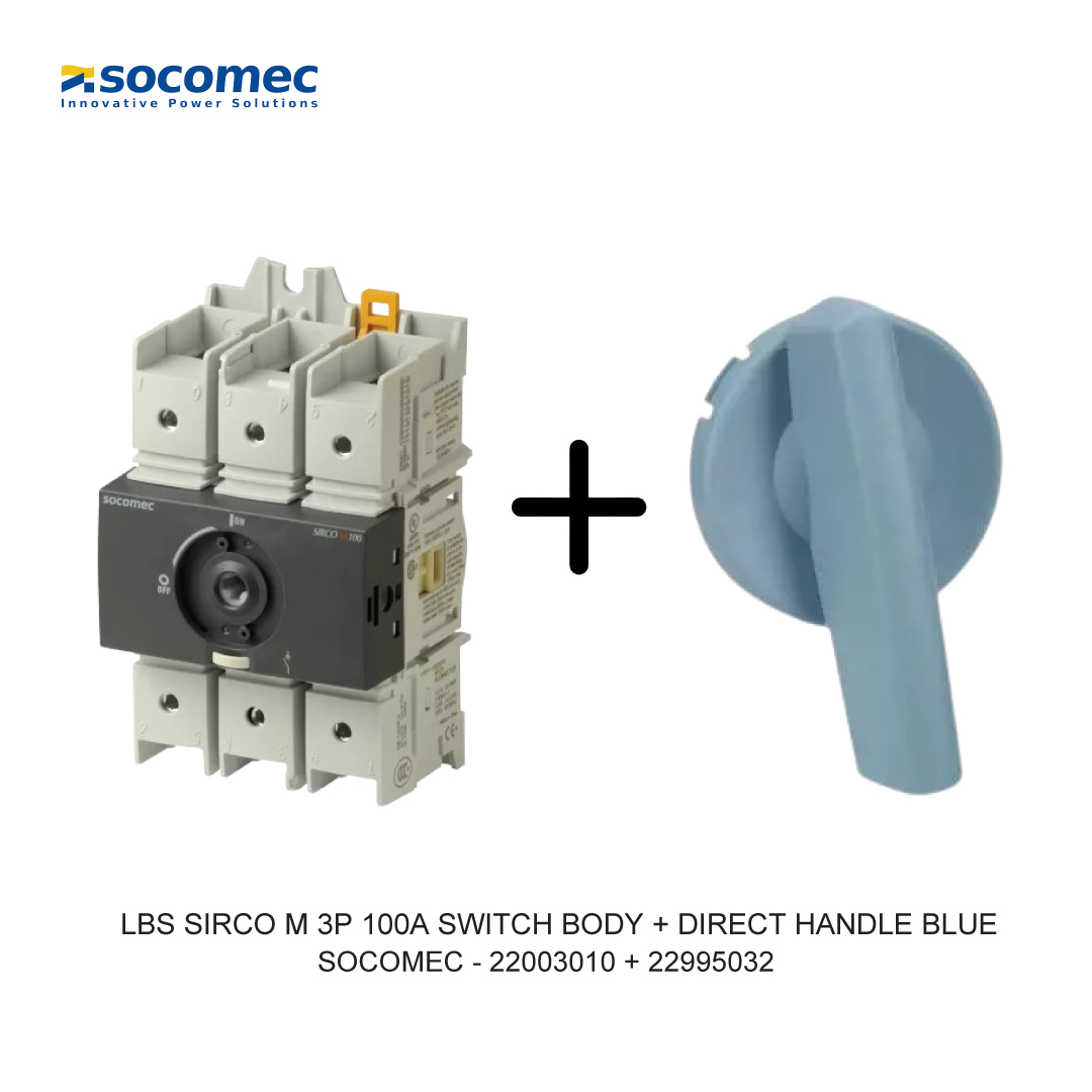 LBS SIRCO M 3P 100A SWITCH BODY + DIRECT HANDLE BLUE | ListrikKita.com