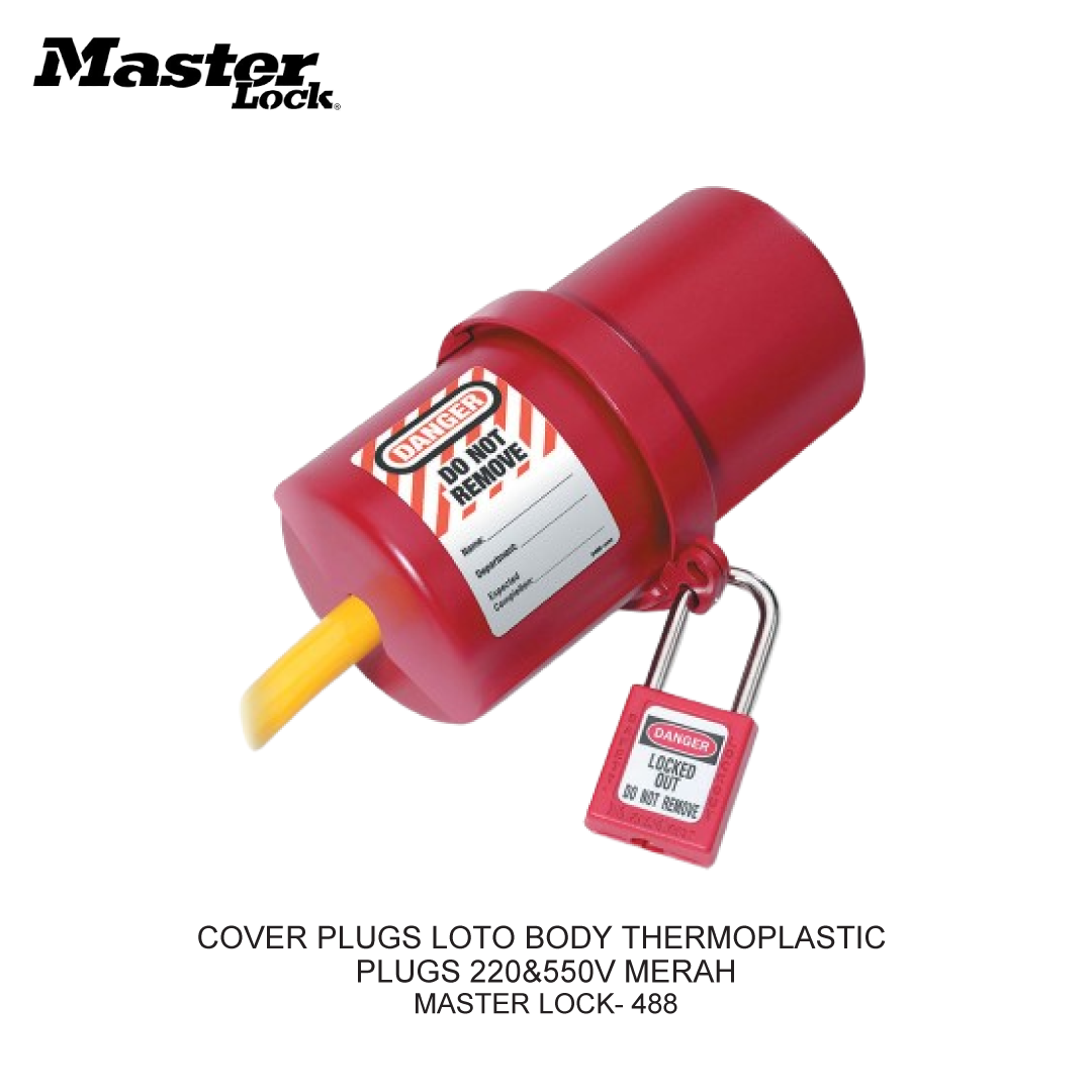 COVER PLUGS LOTO BODY THERMOPLASTIC PLUGS 220&550V MERAH