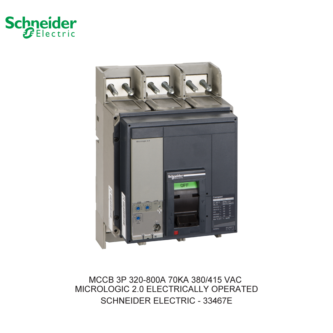 MCCB 4P 400-1000A 70KA 380/415VAC MICROLOGIC 2.0 ELECTRICALLY OPERATED