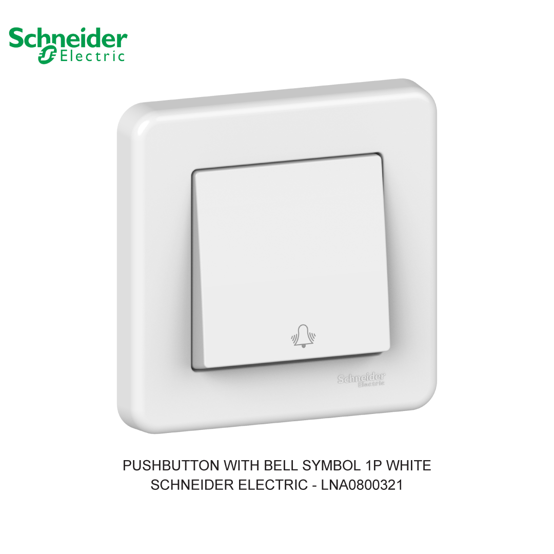 PUSHBUTTON WITH BELL SYMBOL 1P WHITE