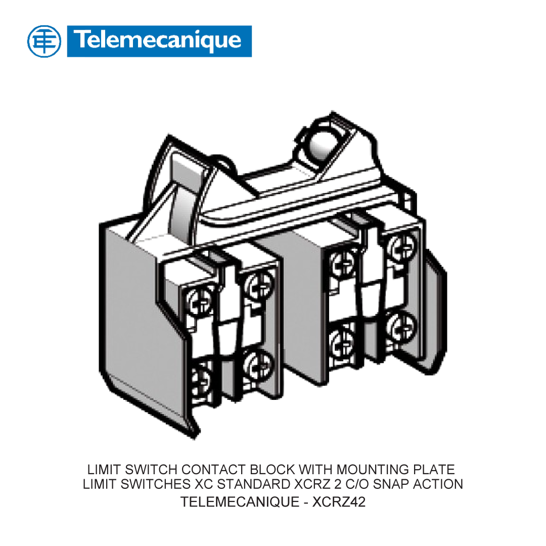 LIMIT SWITCH CONTACT BLOCK WITH MOUNTING PLATE LIMIT SWITCHES XC STANDARD XCRZ 2 C/O SNAP ACTION