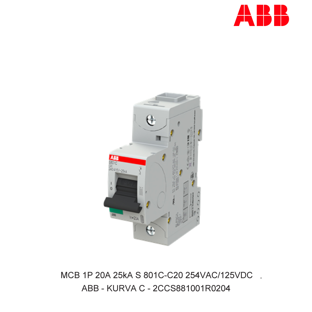MCB 1P 20A 25kA CURVA C