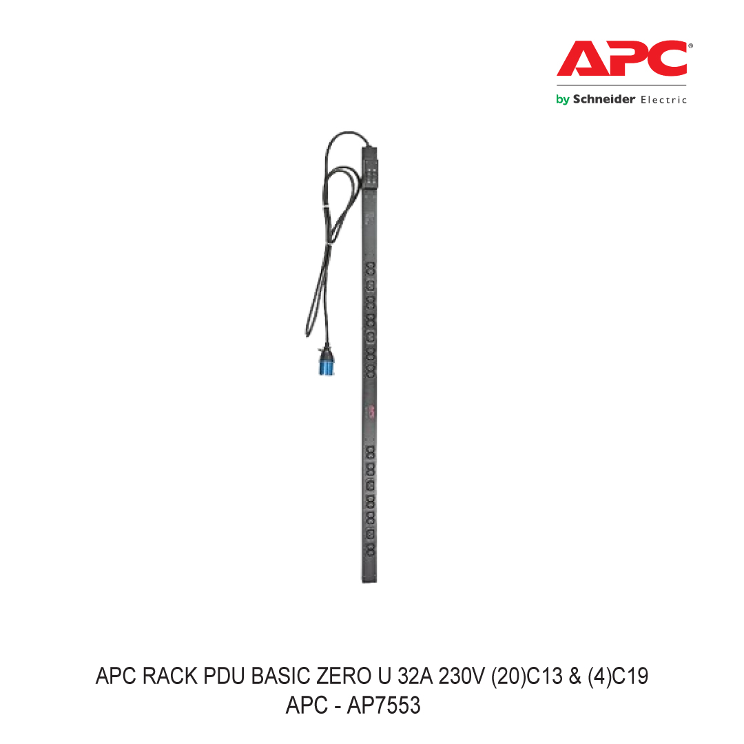 APC RACK PDU BASIC ZERO U 32A 230V (20)C13 & (4)C19