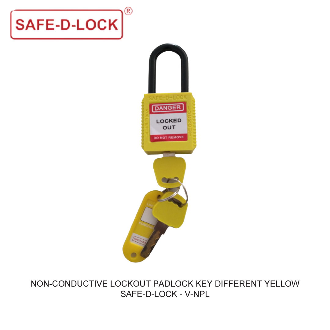 NON-CONDUCTIVE LOCKOUT PADLOCK KEY DIFFERENT YELLOW