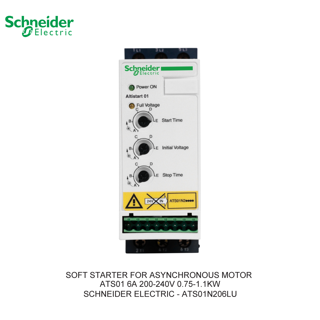 SOFT STARTER FOR ASYNCHRONOUS MOTOR ATS01 6A 200-240V 0.75-1.1KW