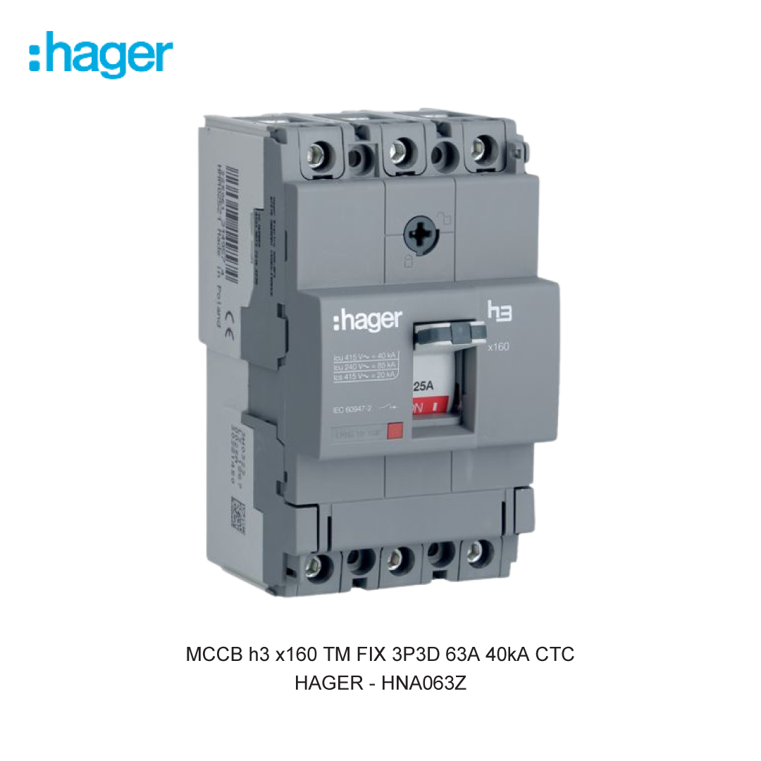 MCCB h3 x160 TM FIX 3P3D 63A 40kA CTC