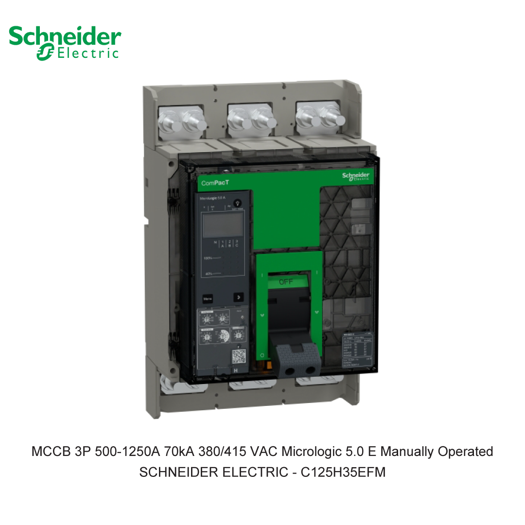 MCCB 3P 500-1250A 70KA 380/415VAC MICROLOGIC 5.0 E MANUALLY OPERATED