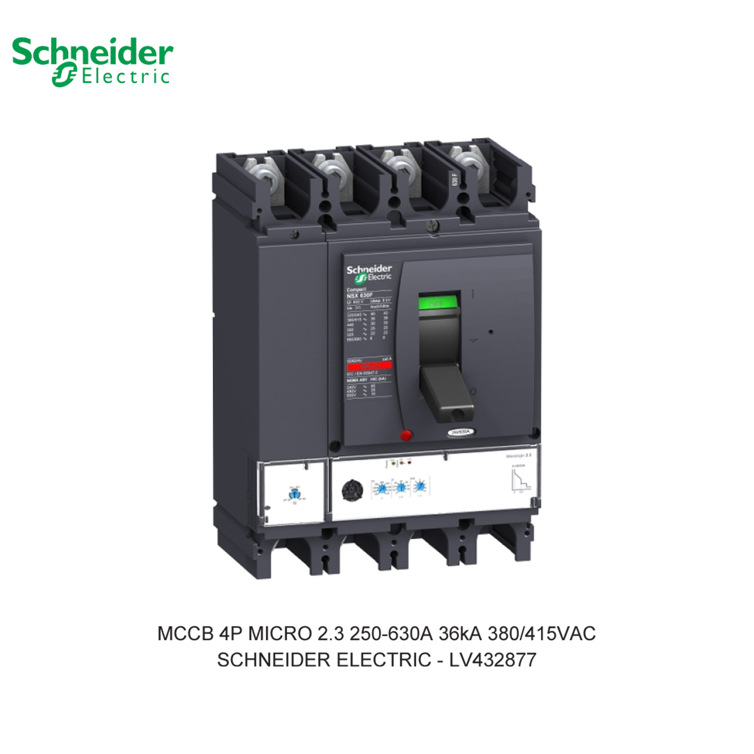 MCCB 4P MICRO 2.3 250-630A 36KA 380/415VAC