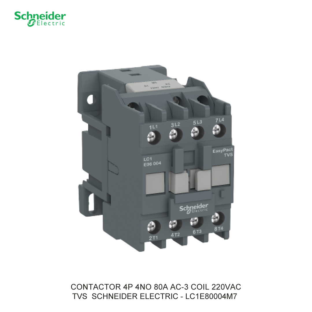 CONTACTOR 4P 80A AC-3 COIL 220VAC 4NO