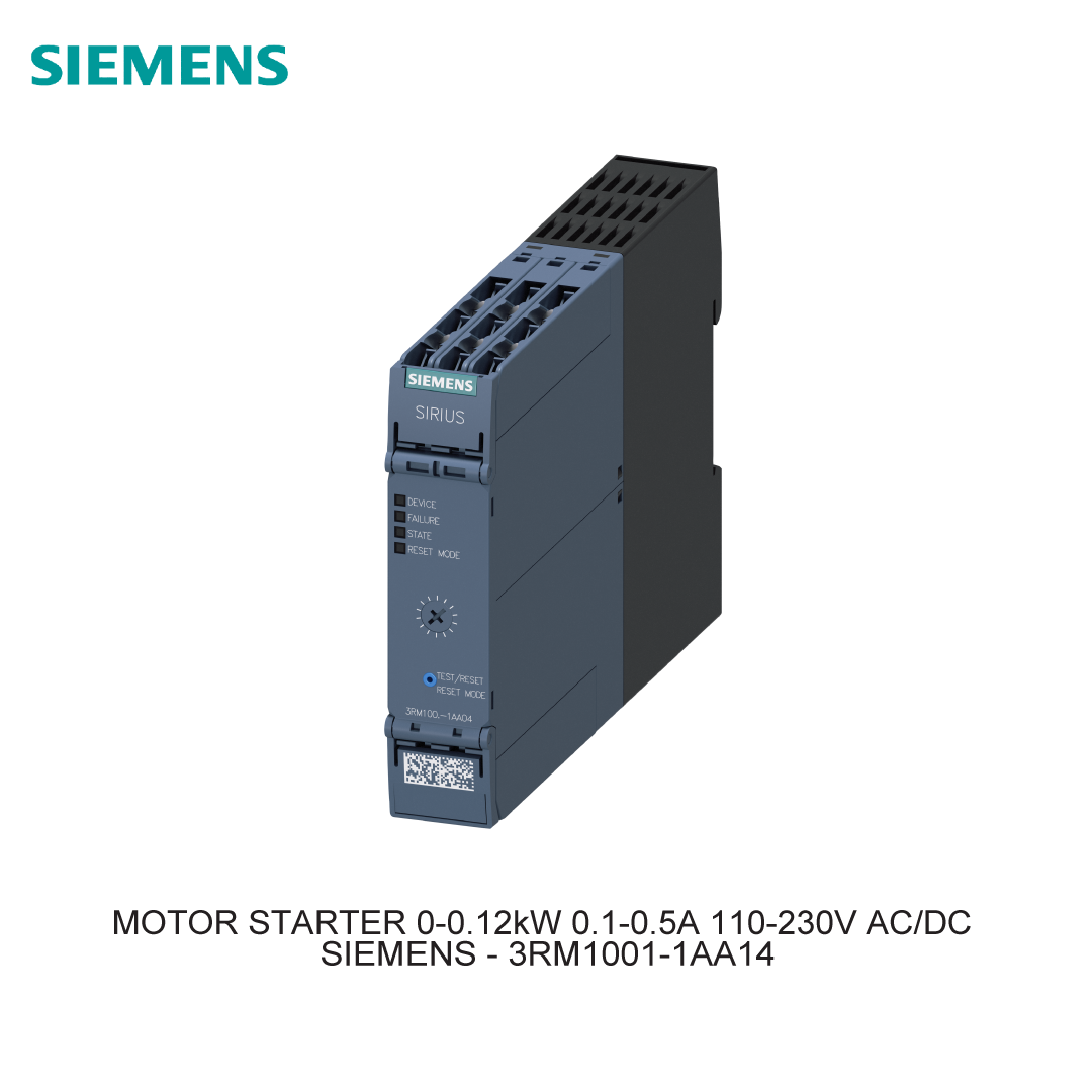 MOTOR STARTER 0-0.12kW 0.1-0.5A 110-230V AC/DC