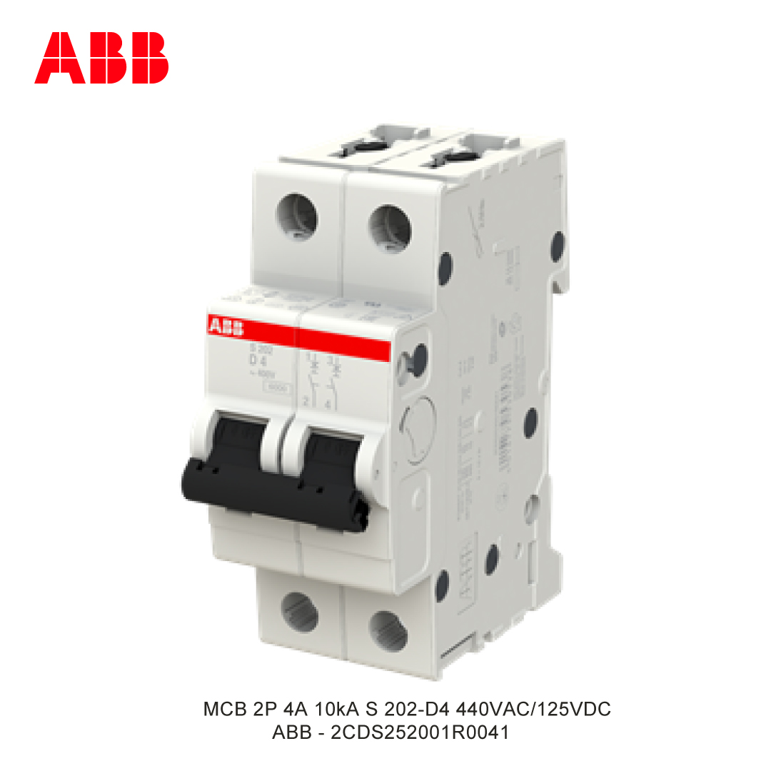 MCB 2P 4A 6kA/10kA KURVA D