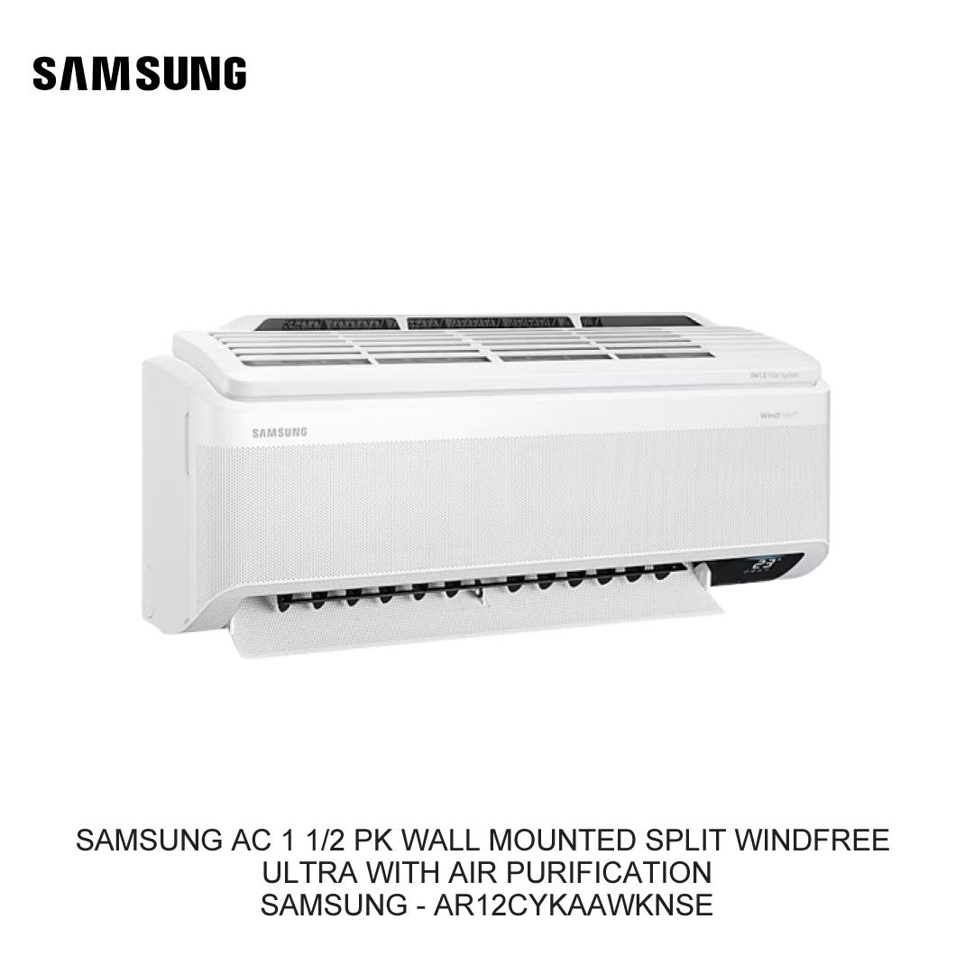 SAMSUNG AC 1 1/2 PK WALL MOUNTED SPLIT WINDFREE ULTRA WITH AIR PURIFICATION