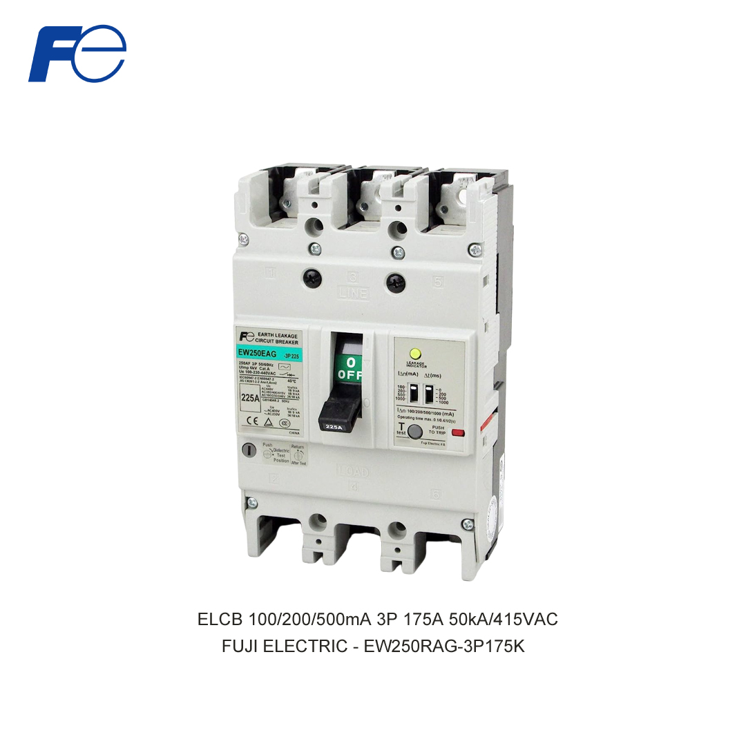 ELCB 100/200/500mA 3P 175A 50kA/415VAC