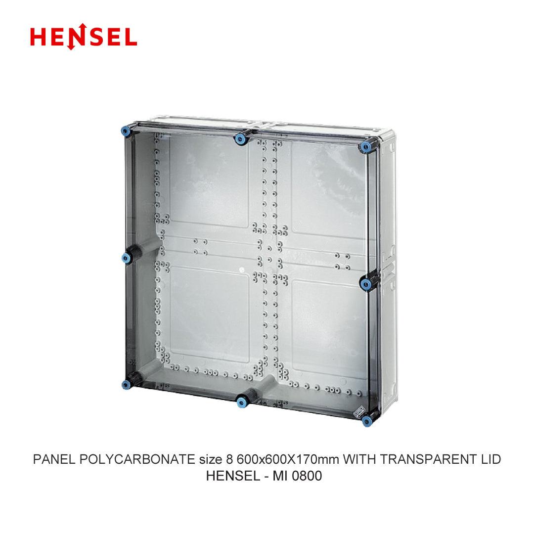 PANEL POLYCARBONATE size 8 600x600X170mm WITH TRANSPARENT LID