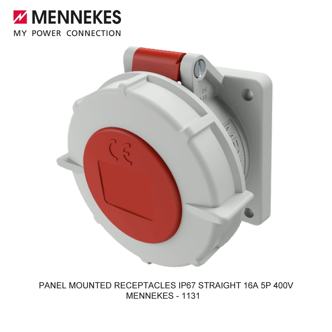 PANEL MOUNTED RECEPTACLES IP67 STRAIGHT 16A 5P 400V