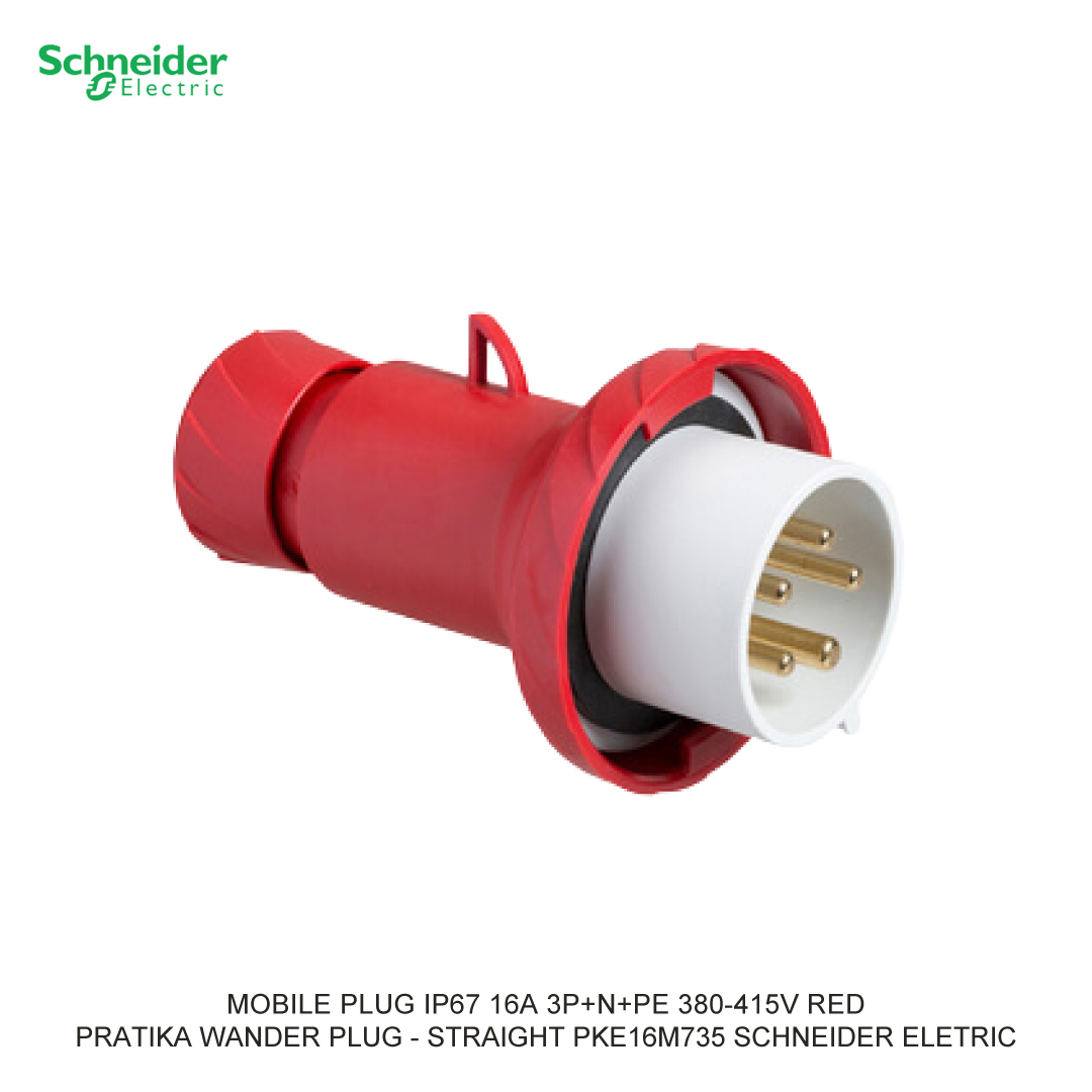 MOBILE PLUG IP67 16A 3P+N+PE 380-415V MERAH