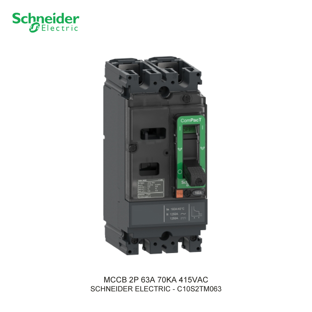 MCCB 2P 63A 70KA 415VAC