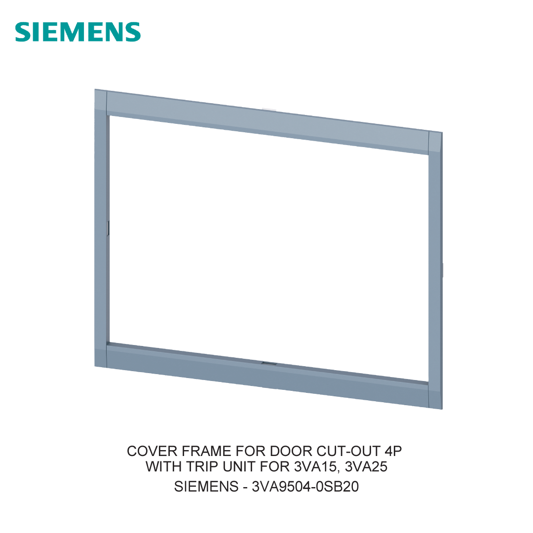 COVER FRAME FOR DOOR CUT-OUT 4P WITH TRIP UNIT FOR 3VA15, 3VA25
