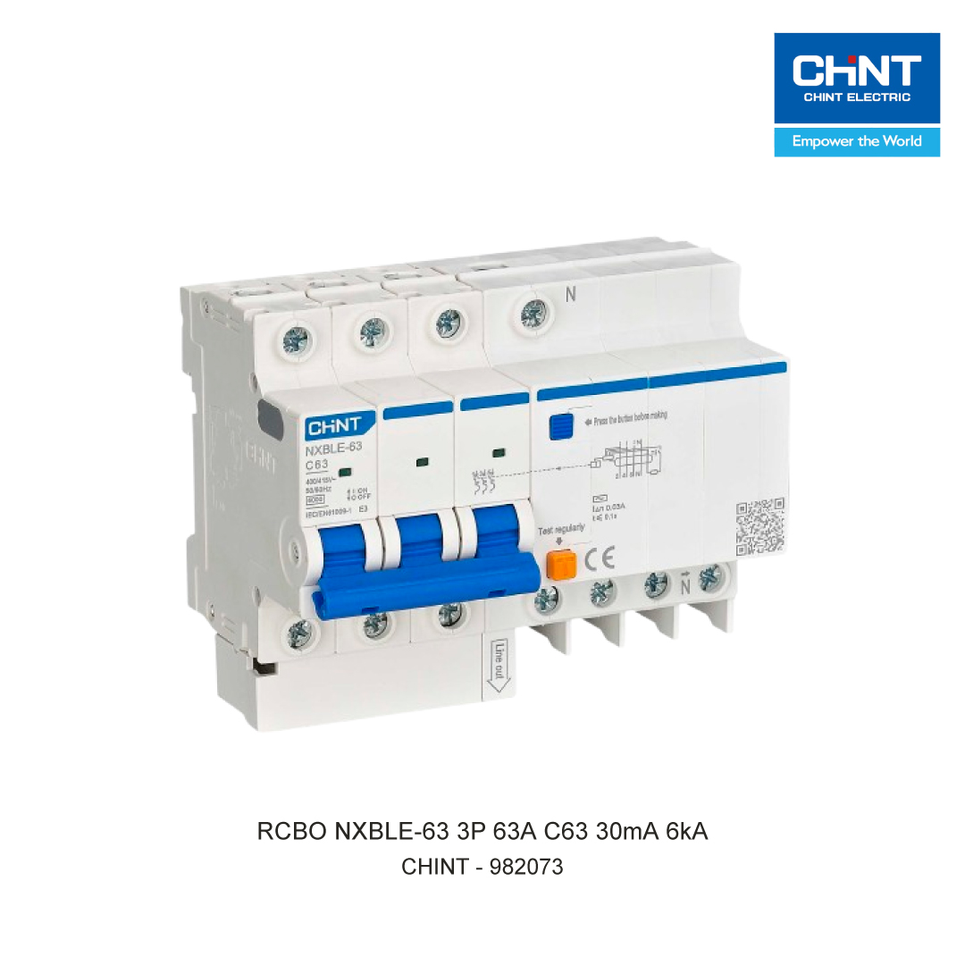 RCBO NXBLE-63 3P 63A C63 30mA 6kA