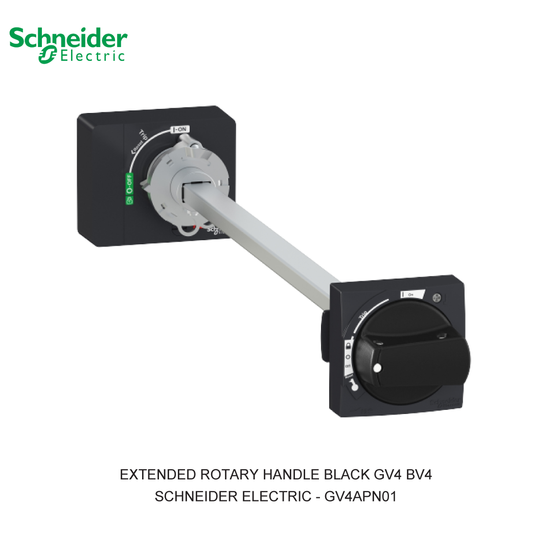 EXTENDED ROTARY HANDLE BLACK GV4 BV4