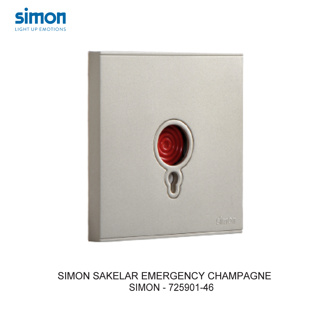 SIMON E6 EMERGENCY SWITCH CHAMPAGNE