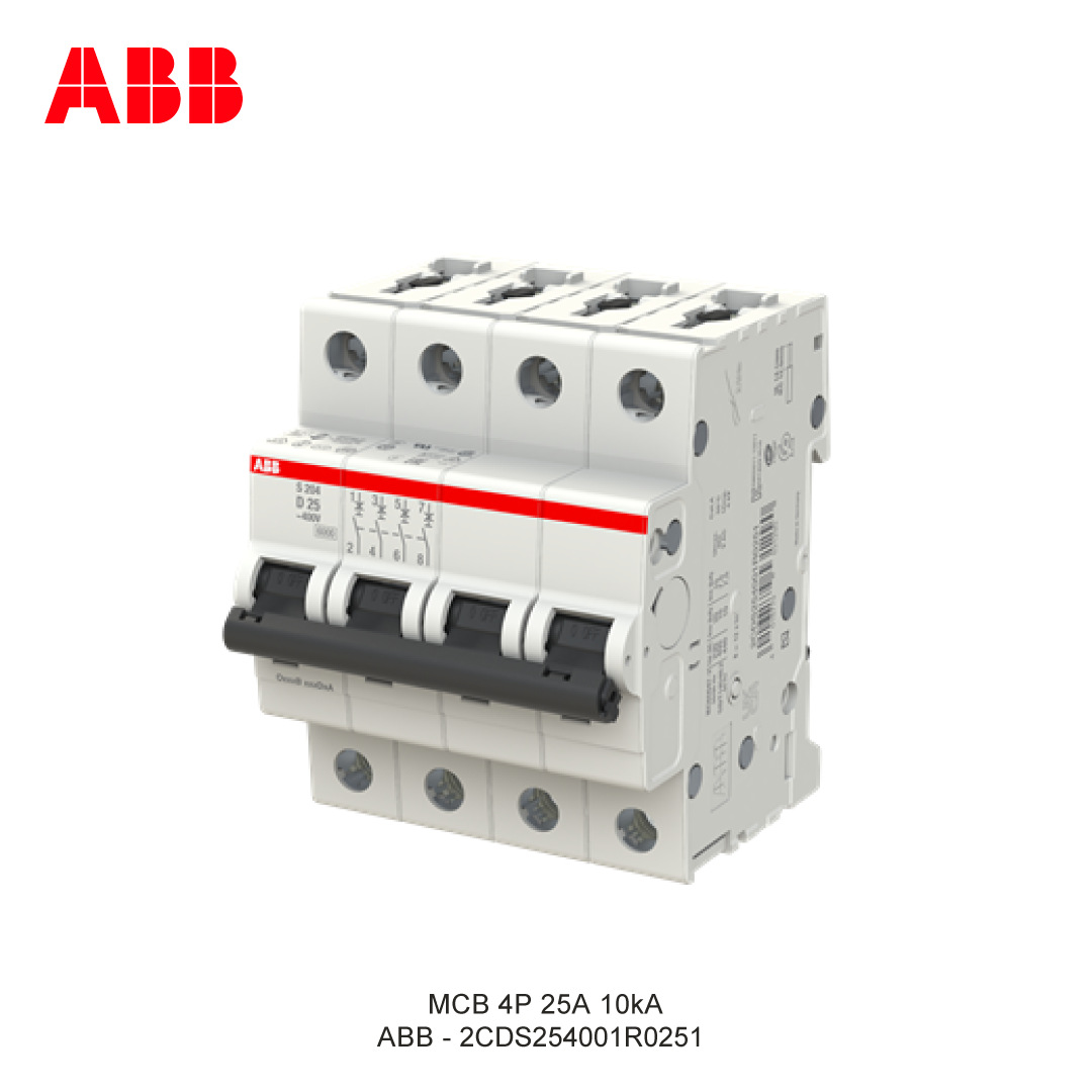 MCB 4P 25A 6kA/10kA CURVA D